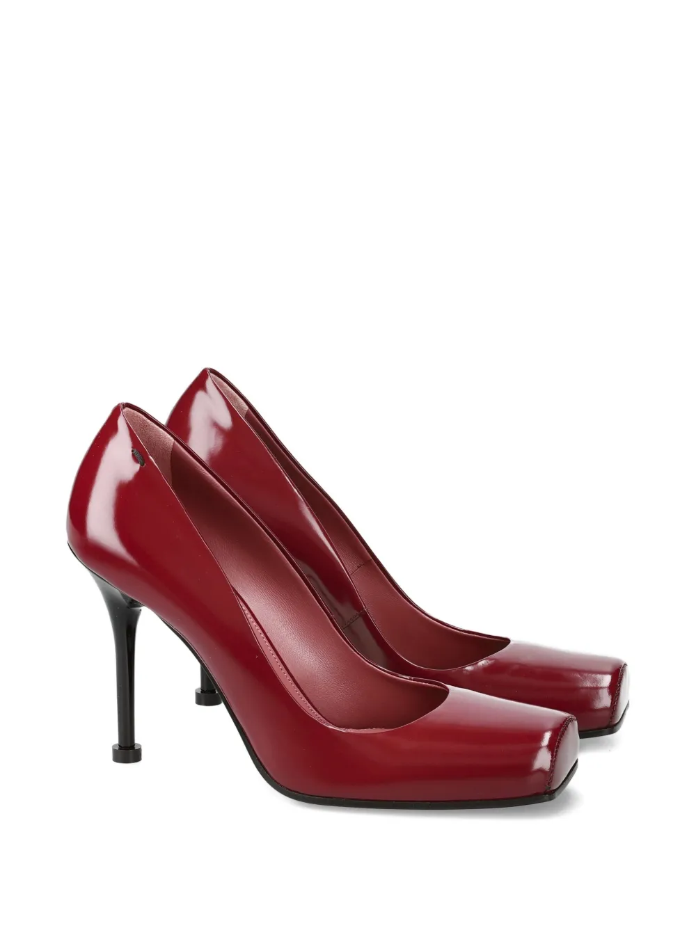 Premiata square-toe heeled pumps Rood