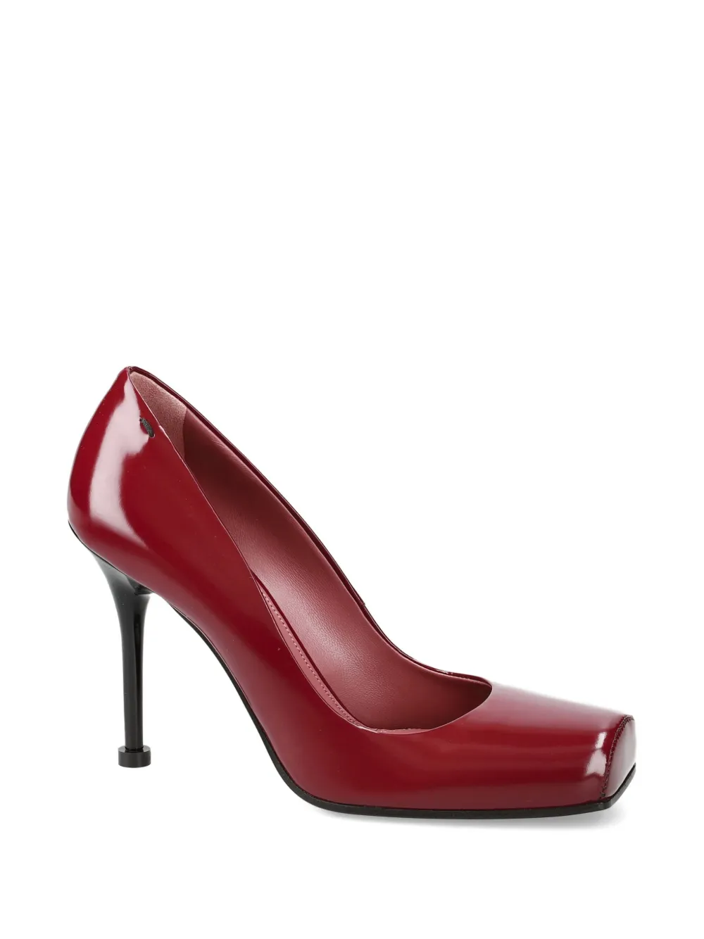 Premiata Square-toe Heeled Pumps In Burgundy