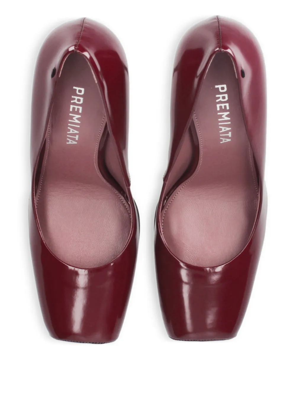 Premiata square-toe heeled pumps Rood