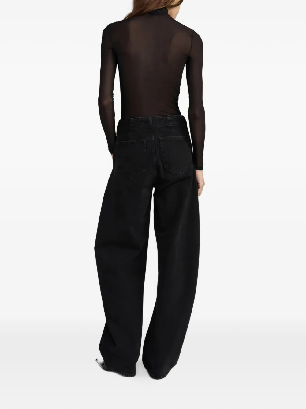  Frame Cotton Trousers - Black 