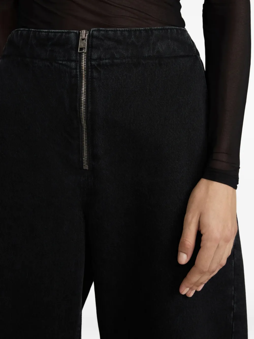 FRAME Katoenen broek Zwart