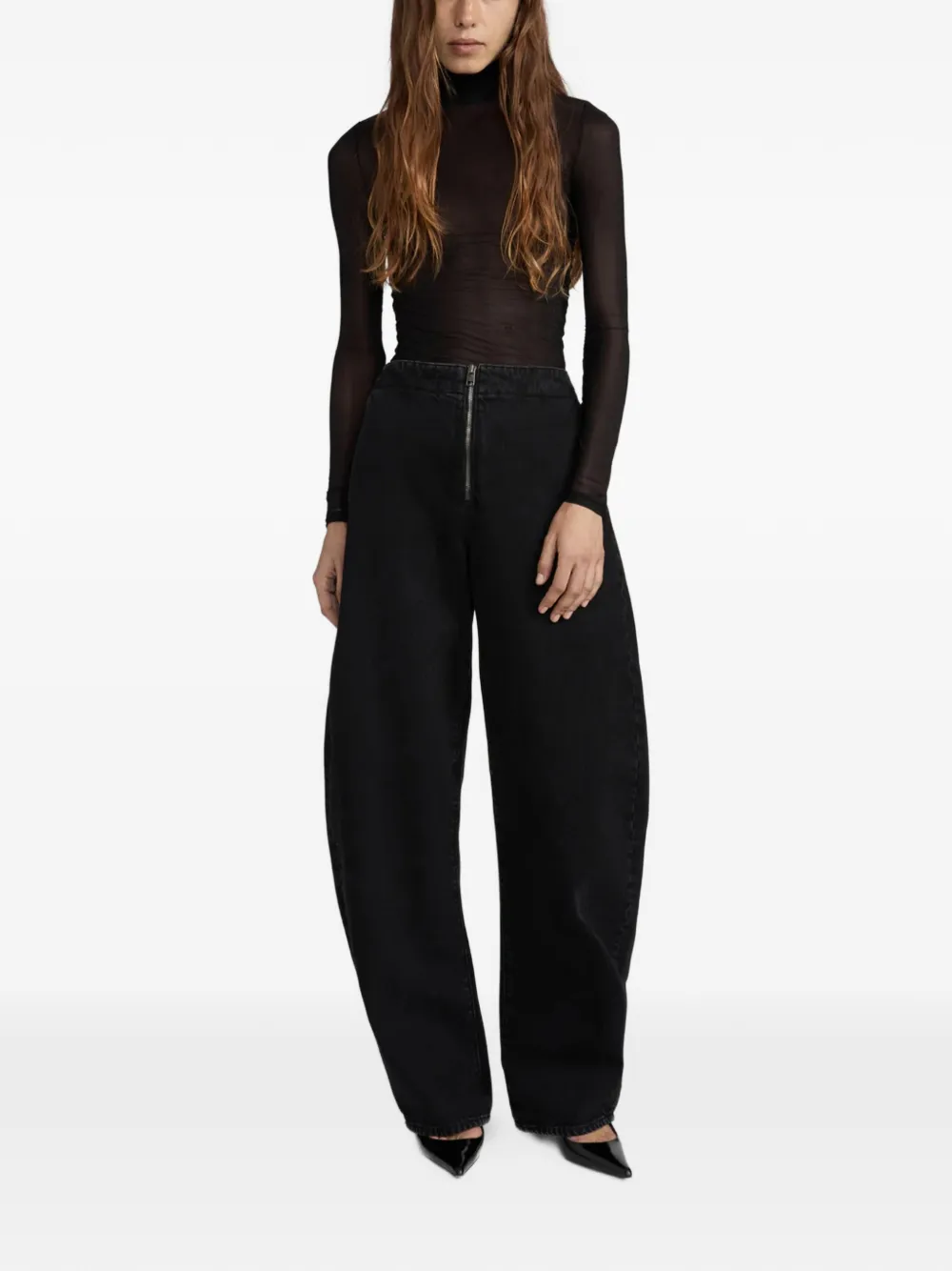 FRAME cotton trousers - Zwart