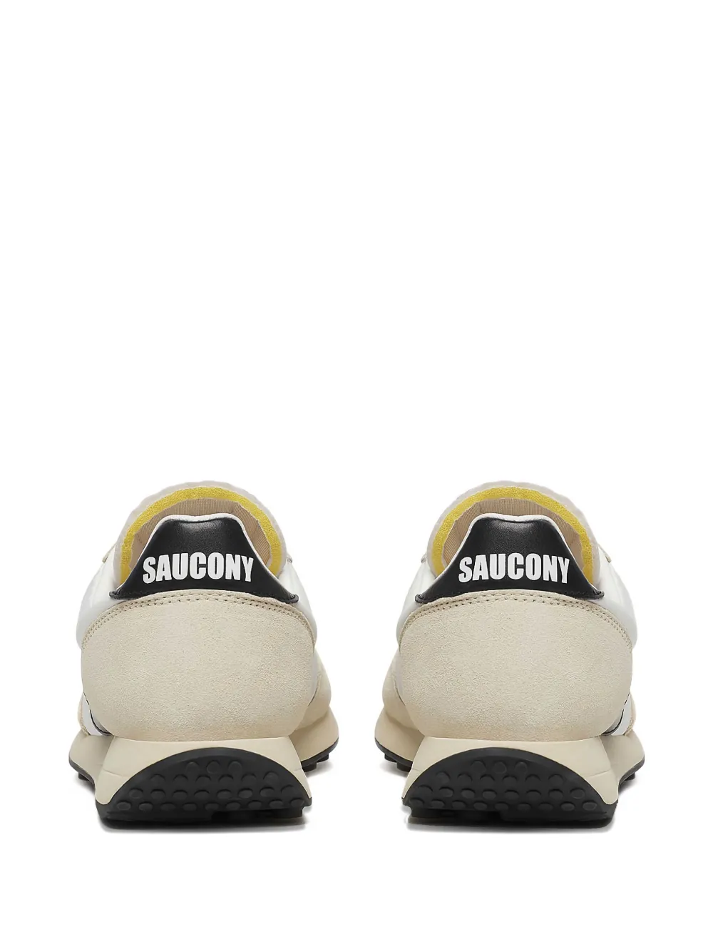 Saucony Black And White Leather Sneaker In Orange