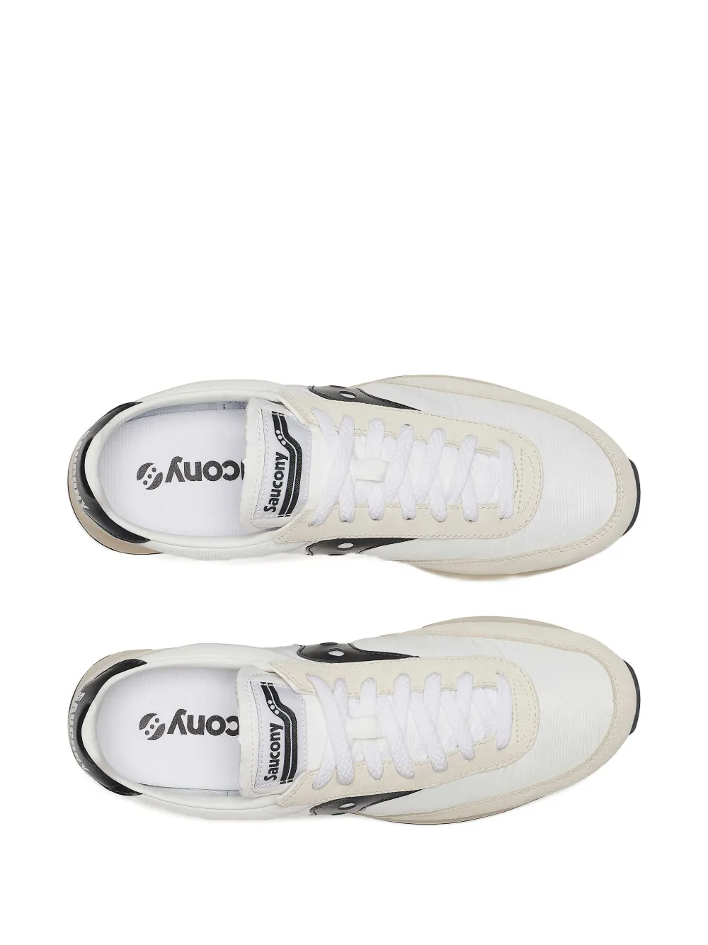 Saucony Black And White Leather Sneaker In Orange