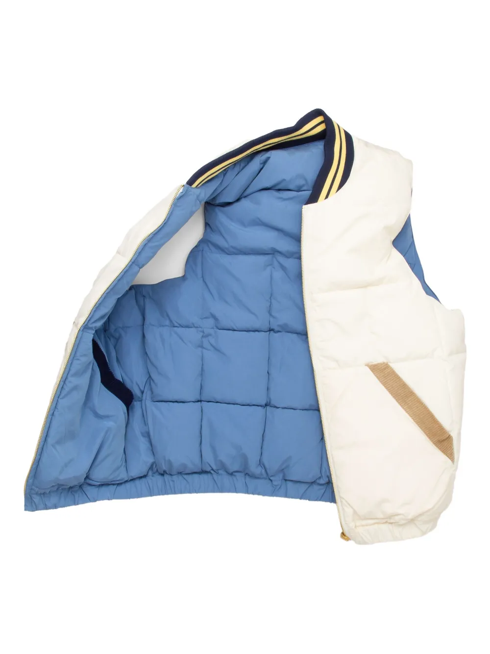 Drôle De Monsieur Mouwloos donsjack Wit