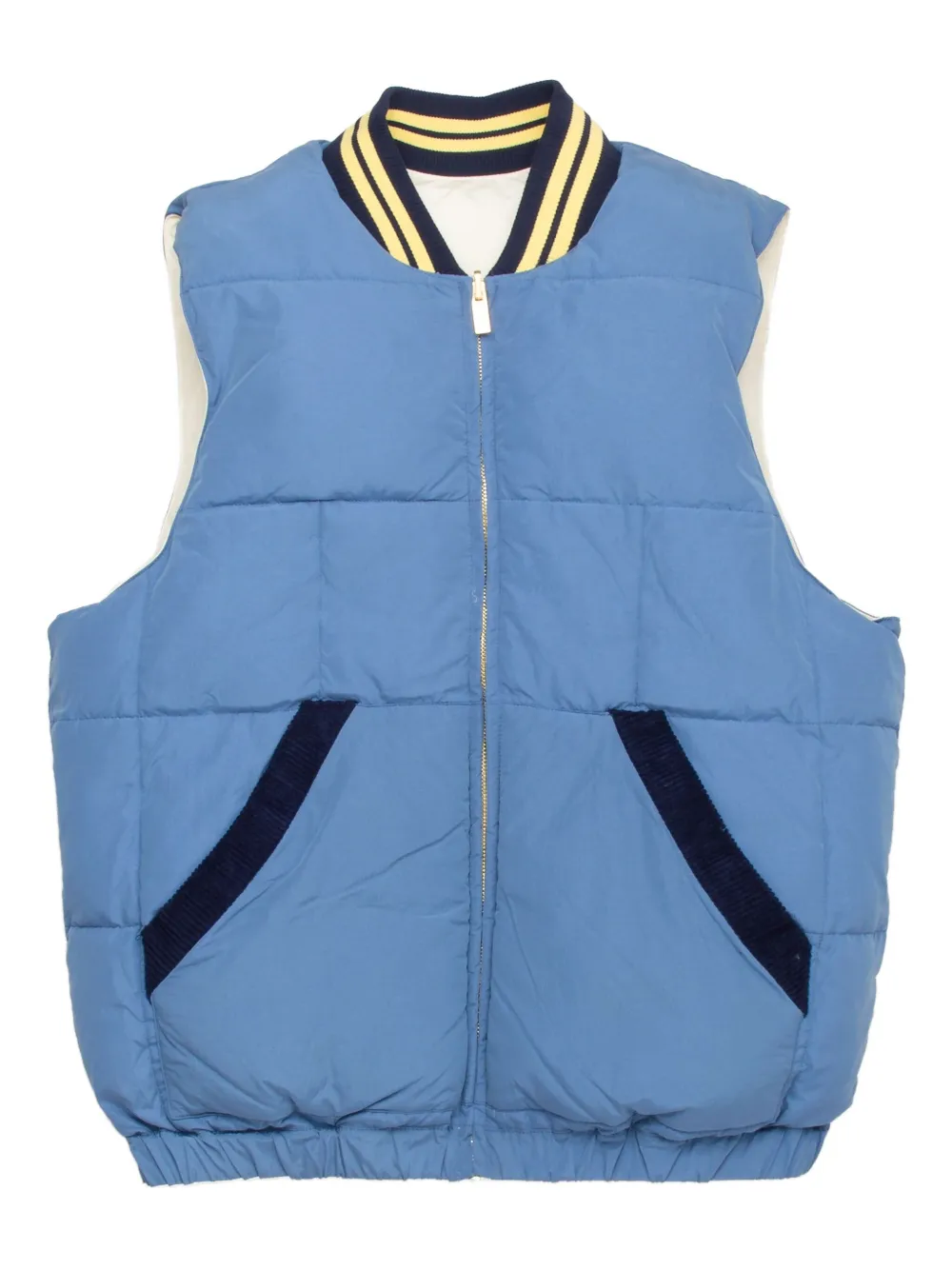 Drôle De Monsieur Mouwloos donsjack Wit