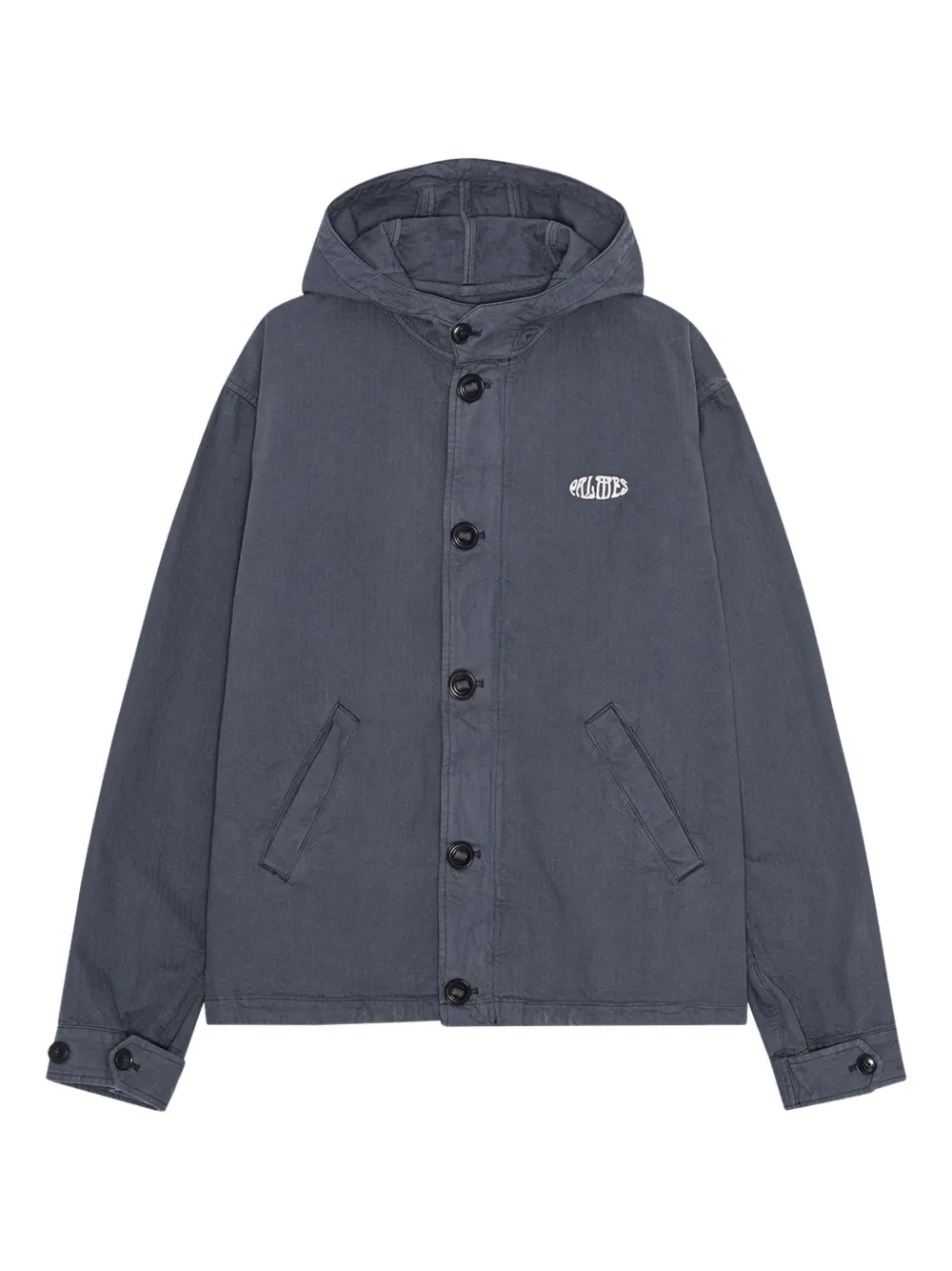 Palmes herringbone hooded jacket | Blue | Image 1