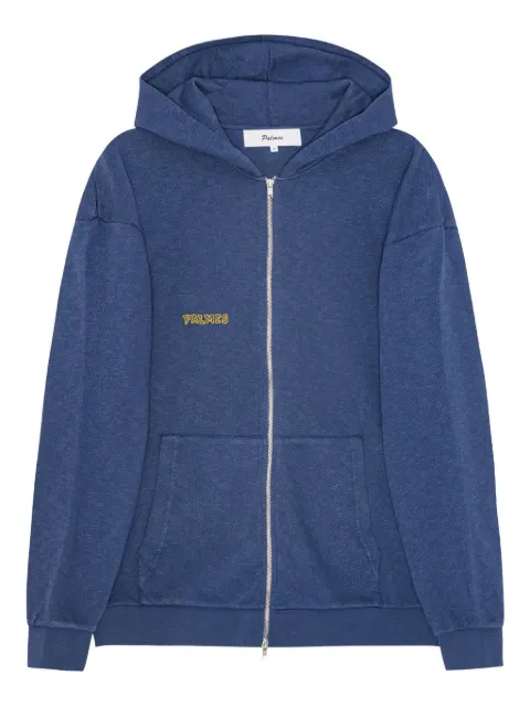 Palmes waffle-texture zip hoodie