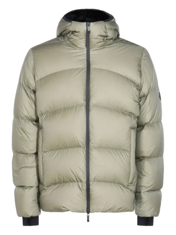 Moncler Hooded Padded Jacket Green FARFETCH OM