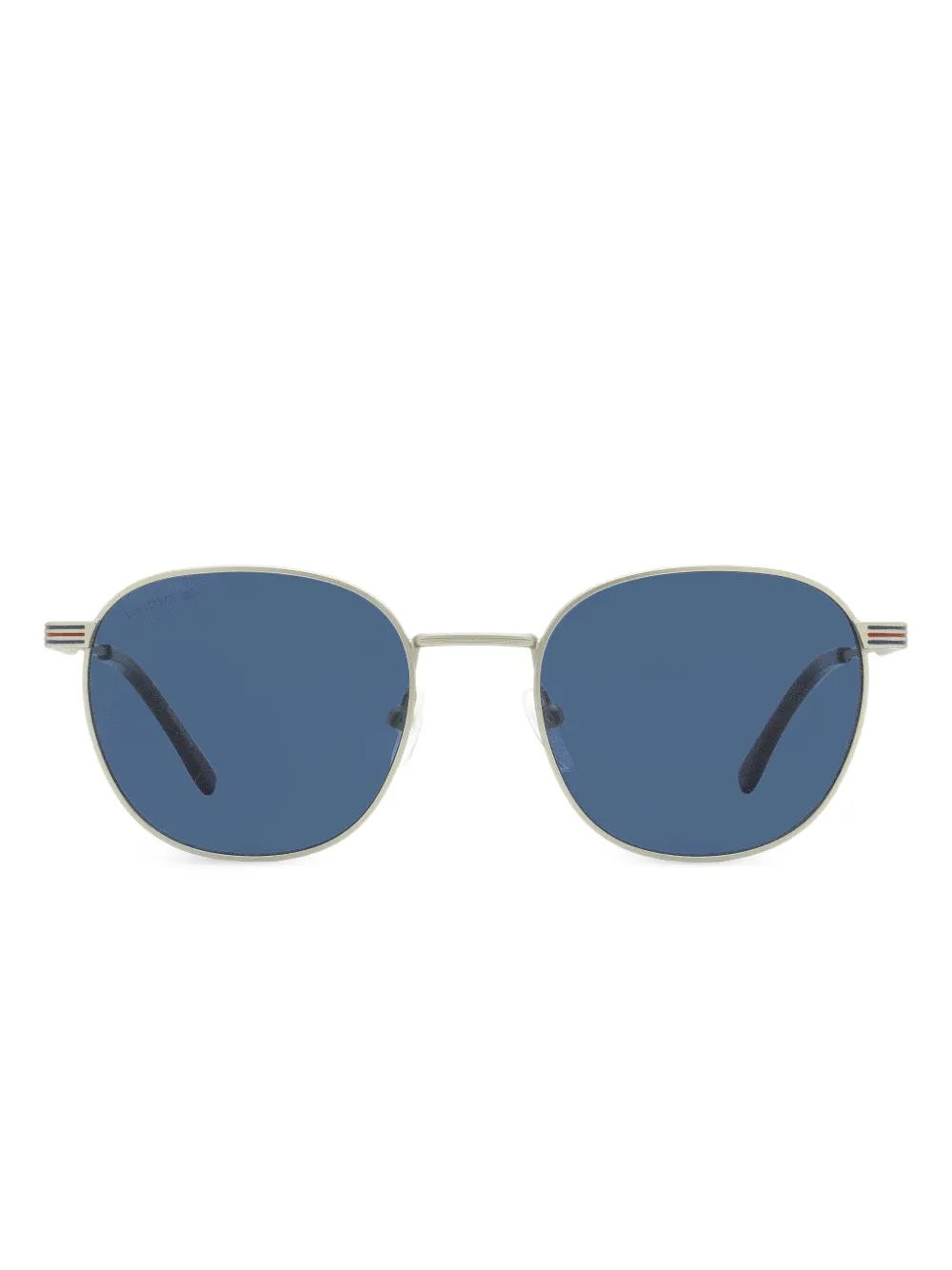 Lacoste lentes de sol a rayas con armazón ovalada | gris | Image 1