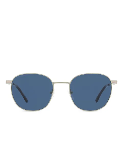 Lacoste lentes de sol a rayas con armazón ovalada