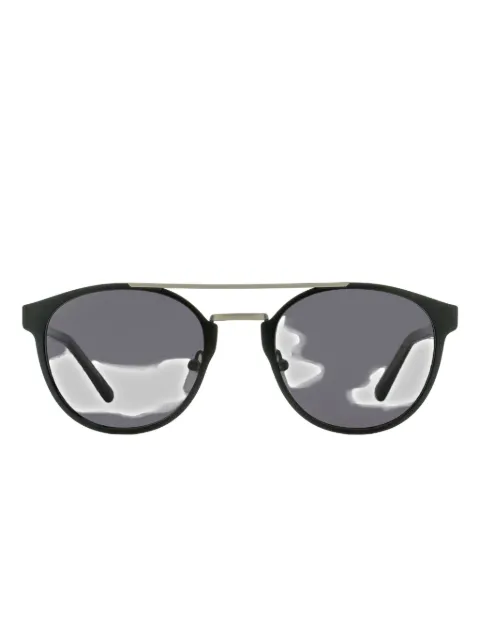 Lacoste Double Bridge Sonnenbrille mit ovalem Gestell