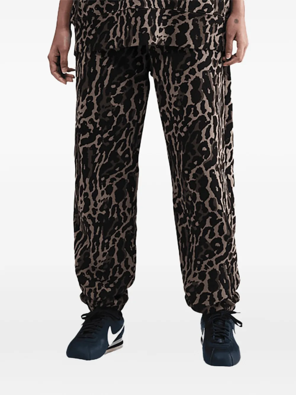 Nike Nsw Phoenix Printed Track Pants In Brown