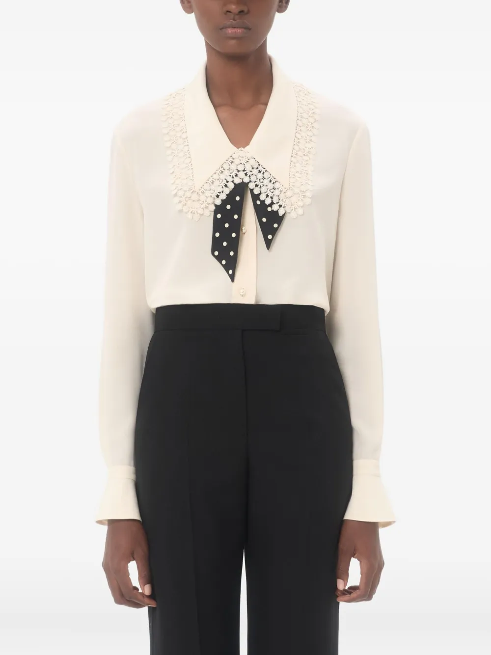 Valentino Garavani Zijden blouse Beige