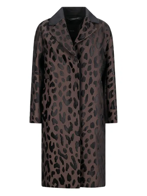 Max Mara animal-print long-sleeves coat