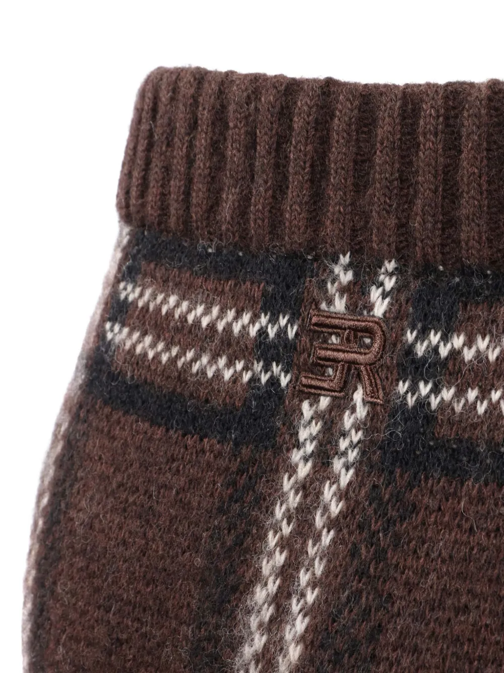 Ermanno Scervino Straight Silhouette Midi Skirt With Subtle Slit In Brown