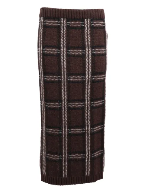 Ermanno Scervino checked-pattern maxi skirt