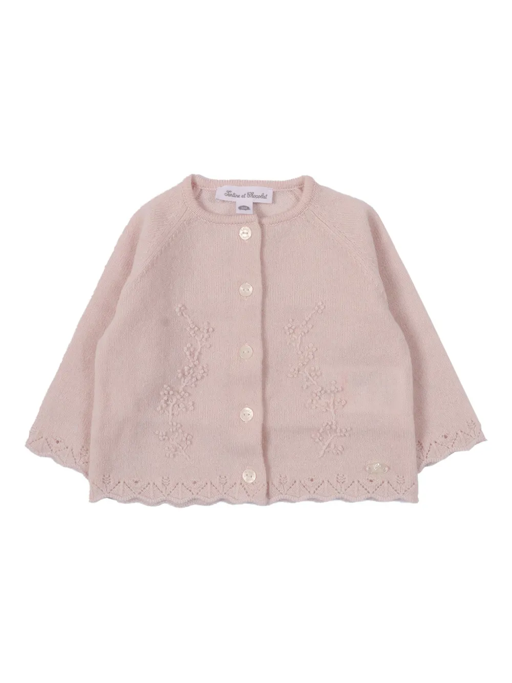 Tartine Et Chocolat cardigan à fleurs brodées | rose | Image 1