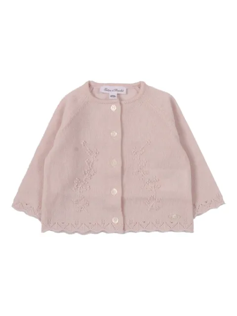 Tartine Et Chocolat floral-embroidered cardigan