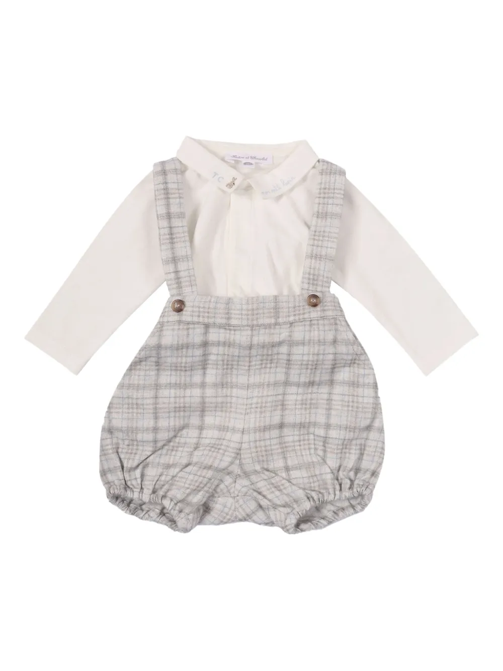 Tartine Et Chocolat Embroidered-collar Babywear In Neutral