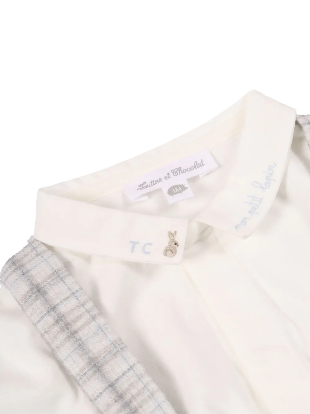 Tartine Et Chocolat Embroidered-collar Babywear In Neutral