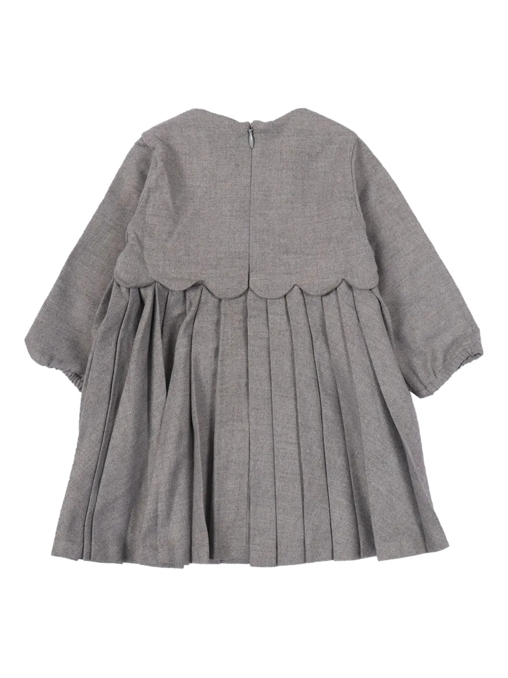 Tartine Et Chocolat scalloped-trim dress - Grijs