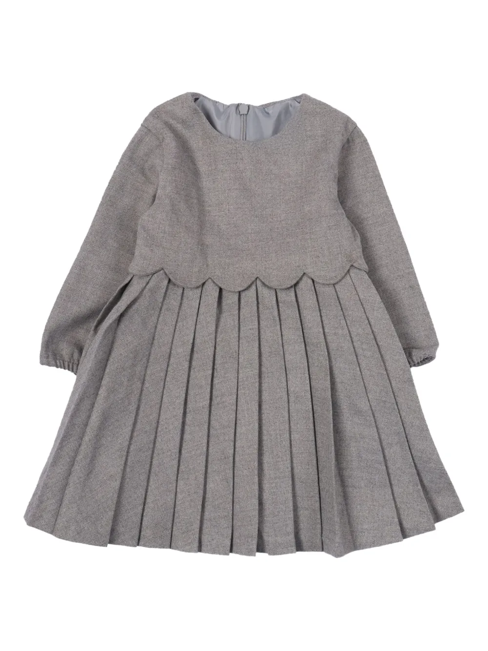 Tartine Et Chocolat scalloped-trim dress - Grigio
