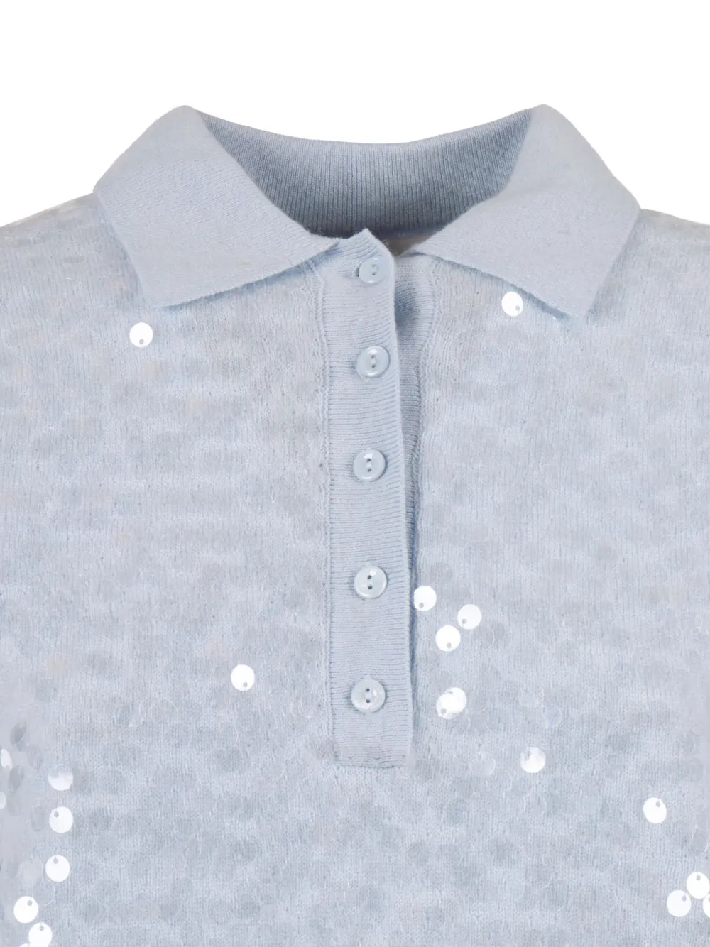 Ermanno Scervino Polotop met pailletten Blauw