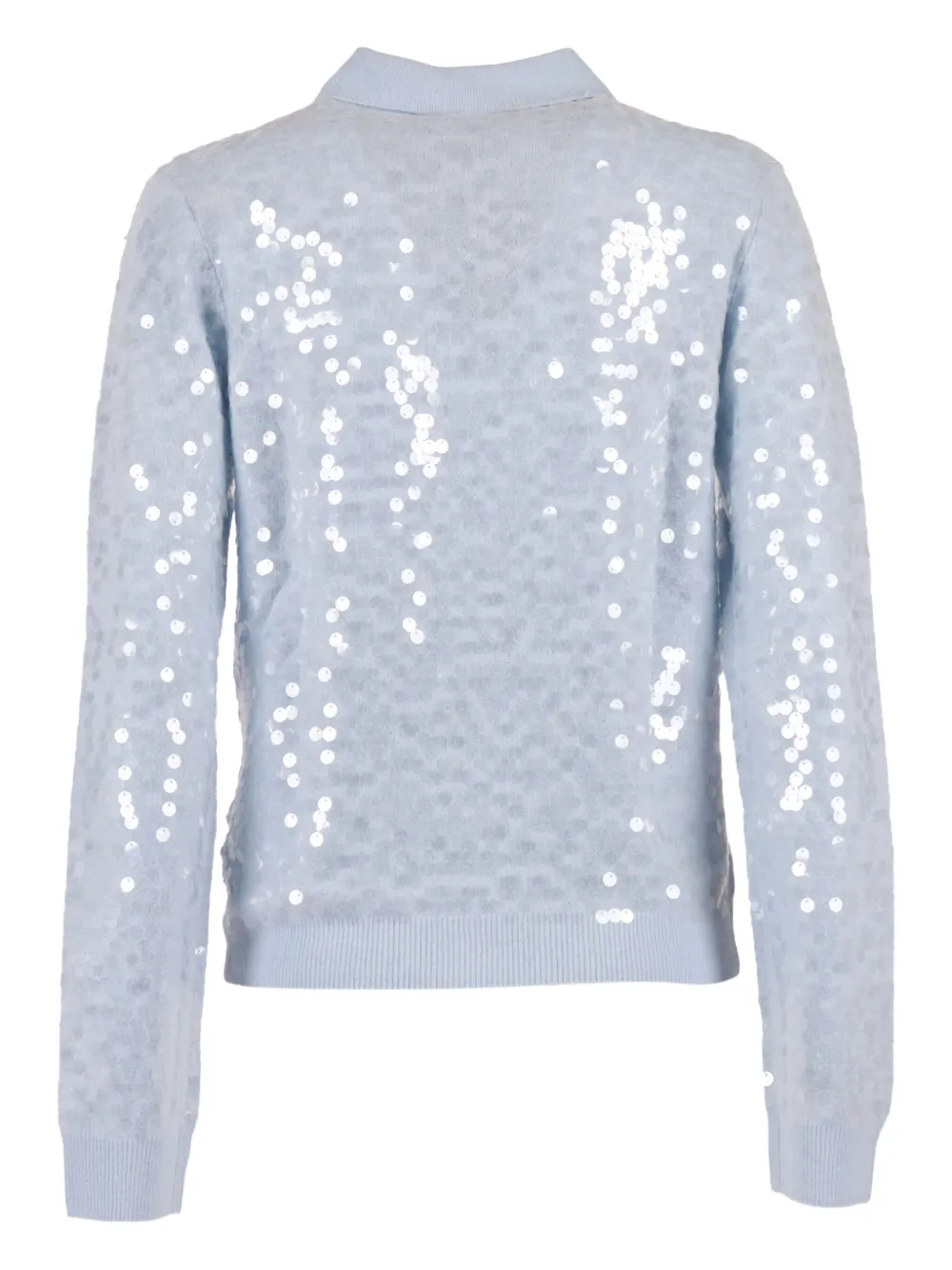 Ermanno Scervino Polotop met pailletten - Blauw