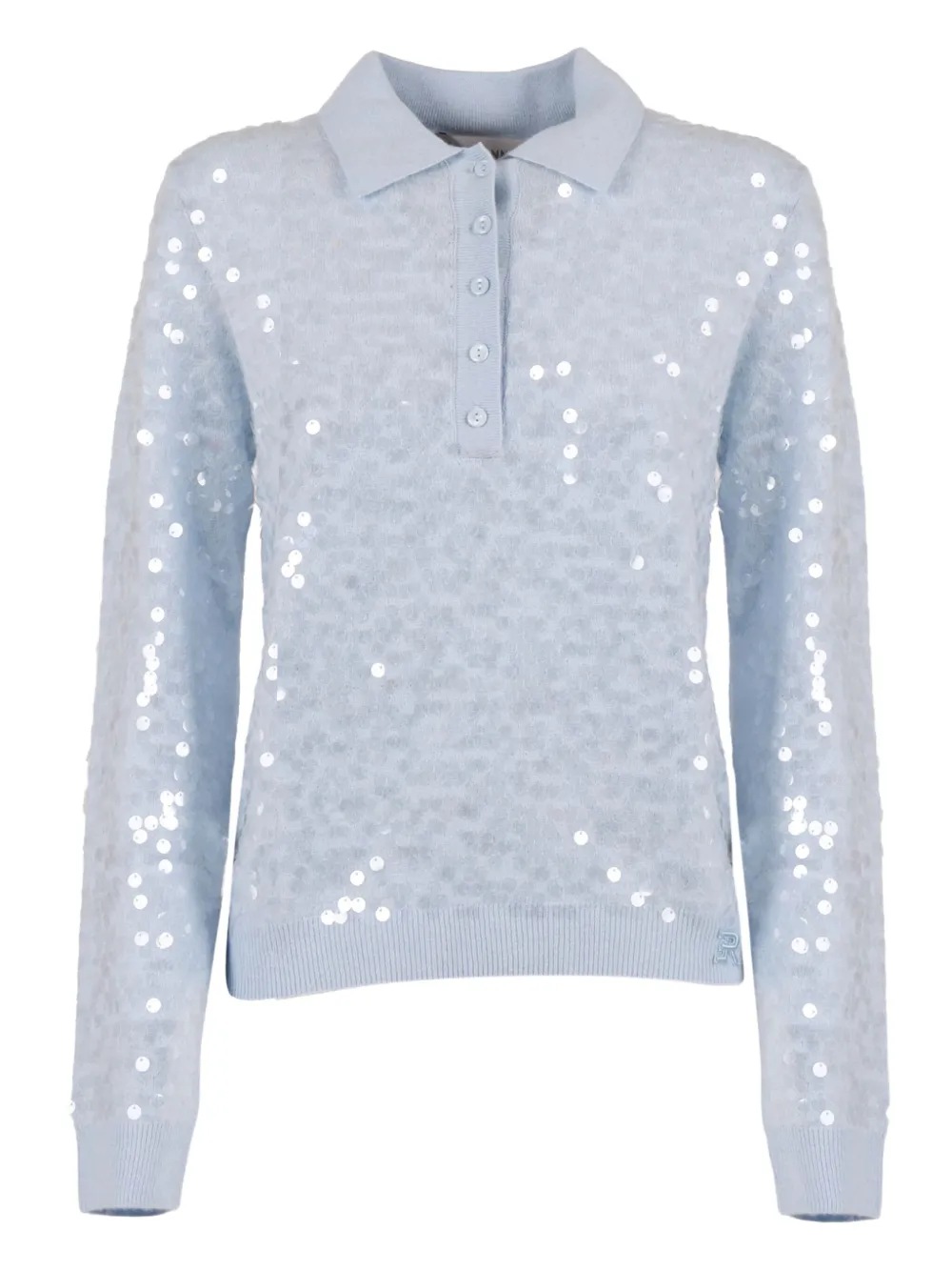 Ermanno Scervino playera tipo polo con lentejuelas | azul | Image 1