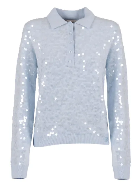 Ermanno Scervino sequinned polo top