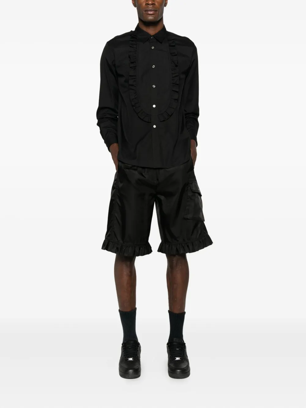 Black Comme Des Garçons camisa con volantes | Image 2