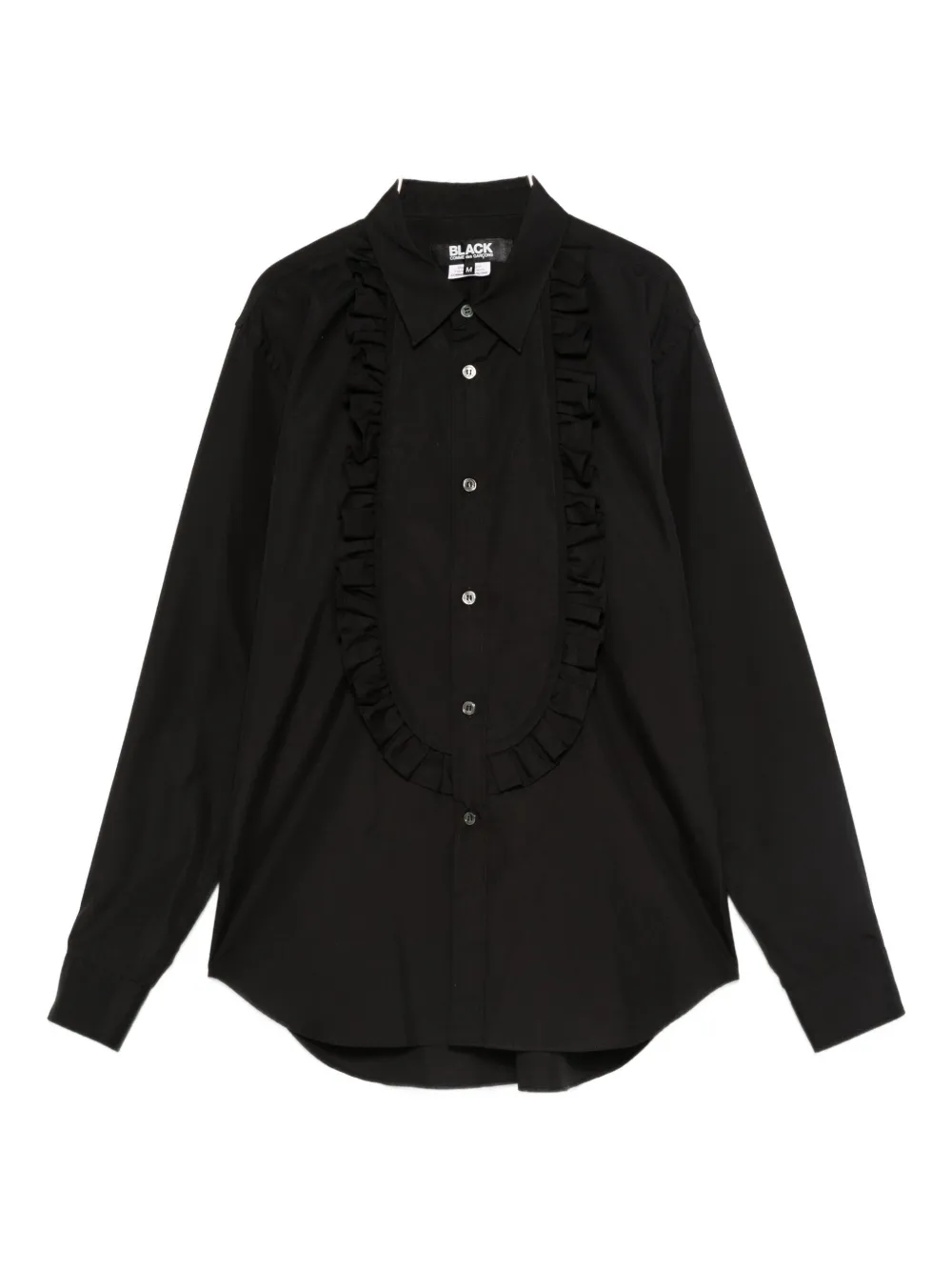Black Comme Des Garçons Ruffled-detail Shirt In Black