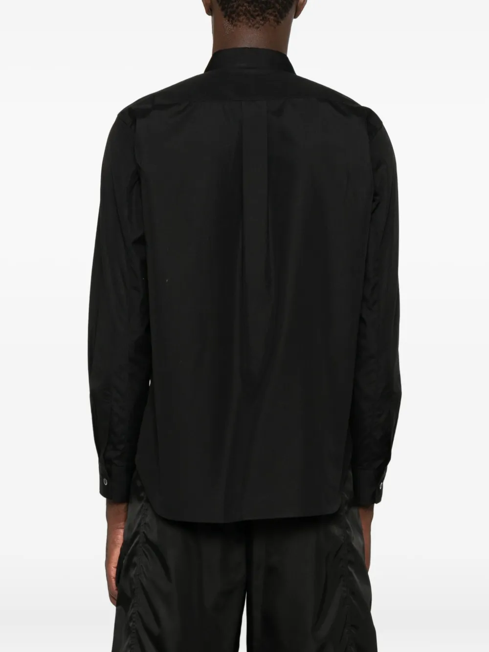 Black Comme Des Garçons Ruffled-detail Shirt In Black