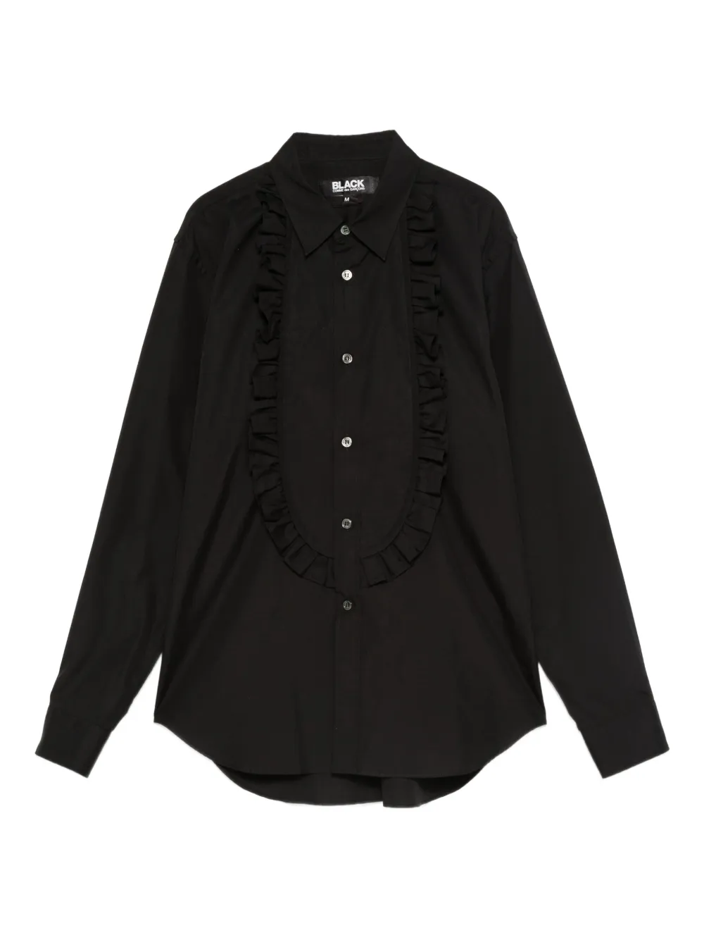 Black Comme Des Garçons camisa con volantes | negro | Image 1