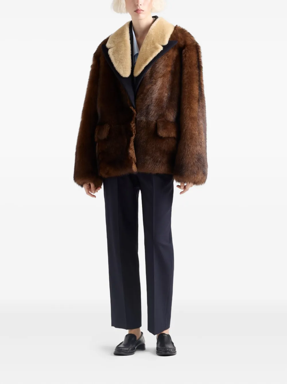 Prada Broek met stiksel - Blauw