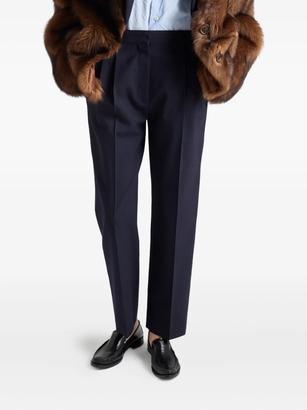 Prada Broek met stiksel Blauw