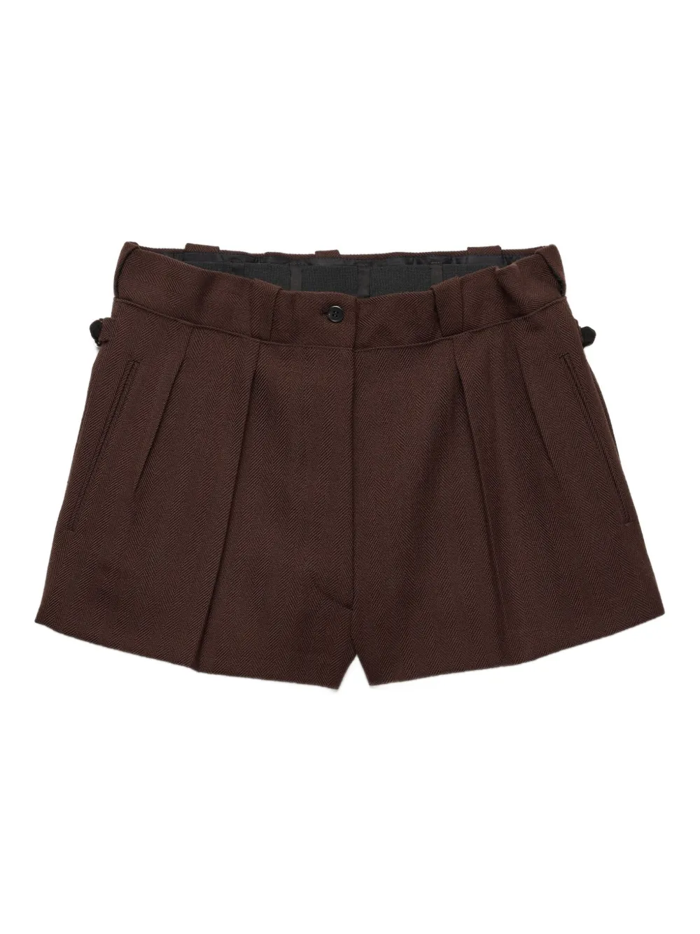 Prada chevron wool shorts | Brown | Image 1
