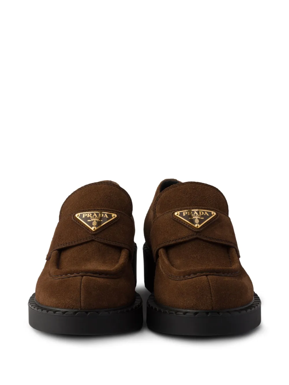 Prada Triangle suède loafers Bruin
