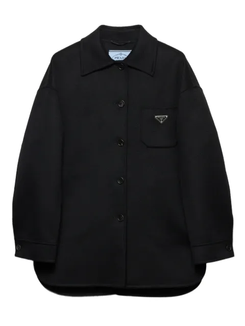 Prada button Triangle-logo jacket