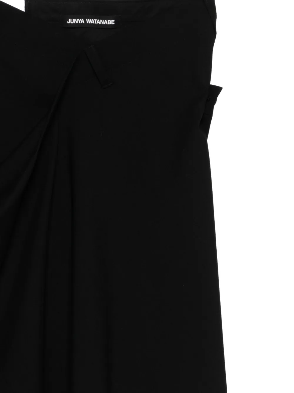 Junya Watanabe Asymmetric Draped Skirt In Black