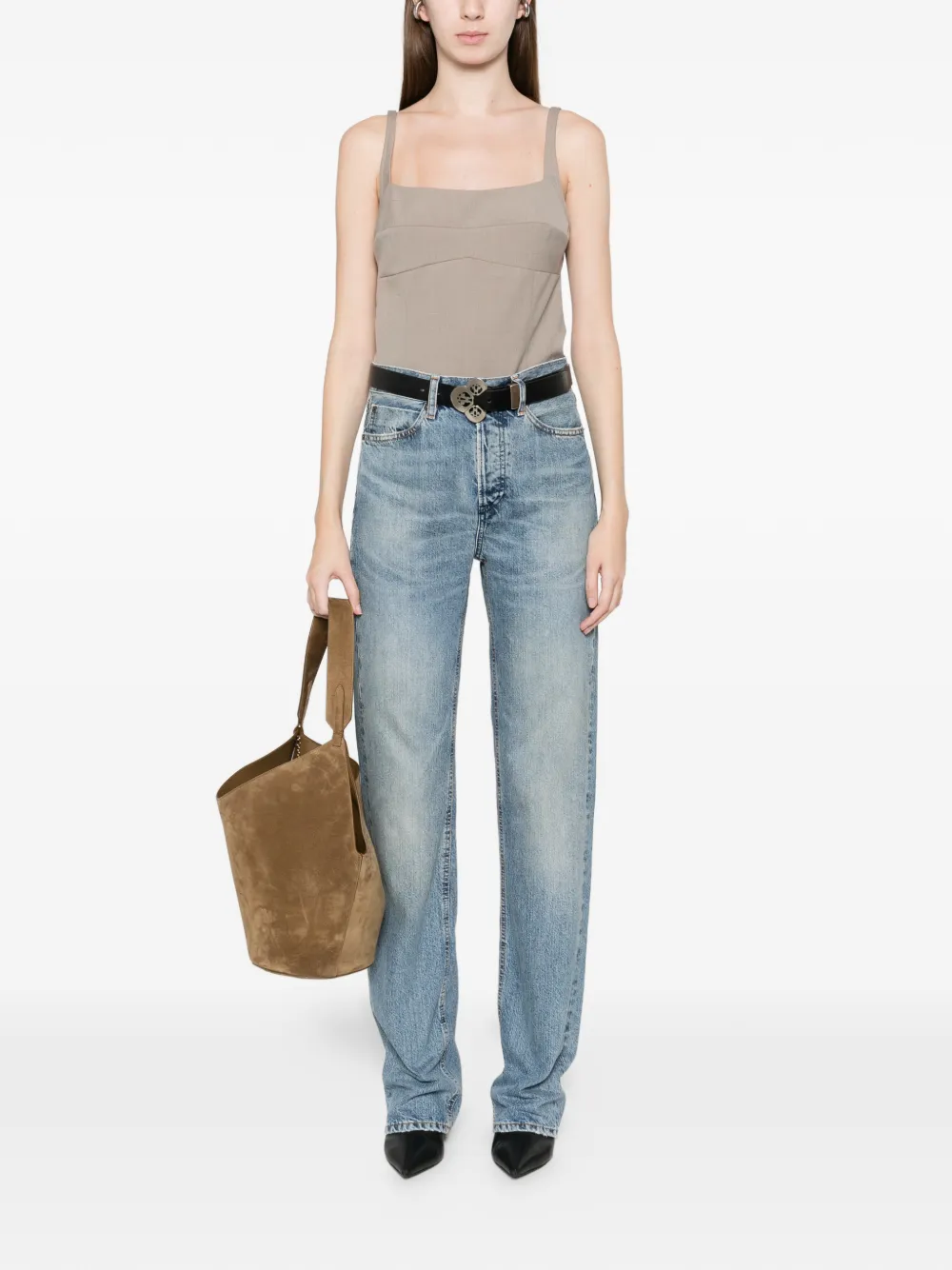 Frame The Stack Trousers In Blue