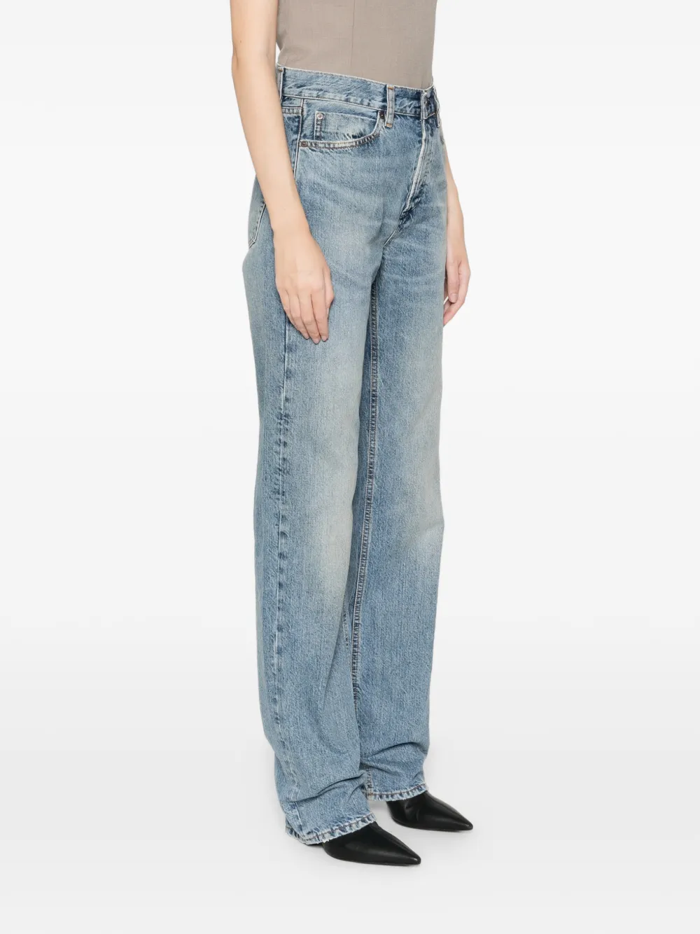 Frame The Stack Trousers In Blue