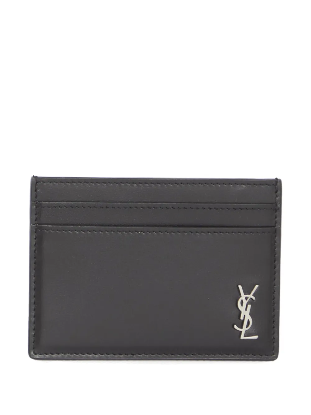 Saint Laurent tarjetero con placa YSL | negro | Image 1