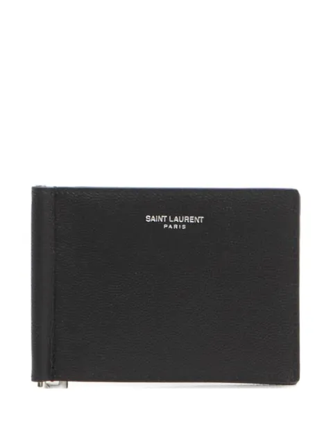 Saint Laurent textured money clip wallet