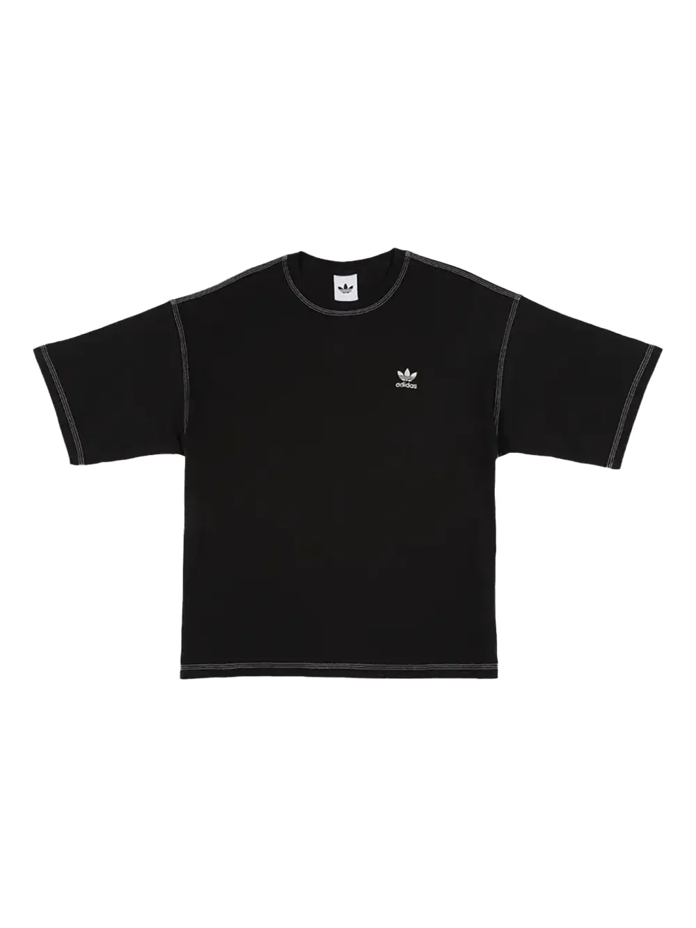 adidas trefoil essentials tee | Black | Image 1