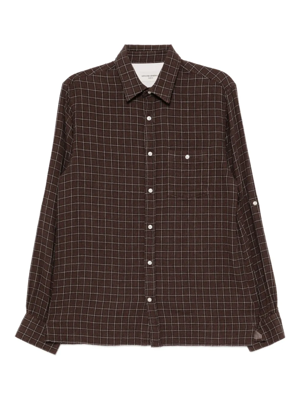 Officine Generale camisa Younes Gaze | marrón | Image 1