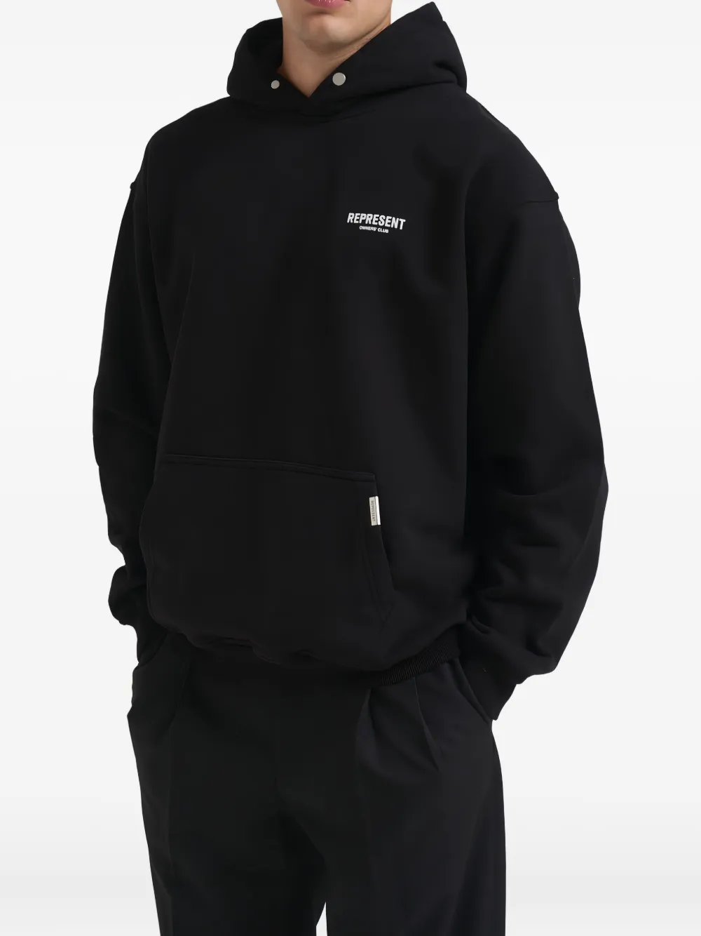 Represent hoodie con logo estampado | negro | Image 1