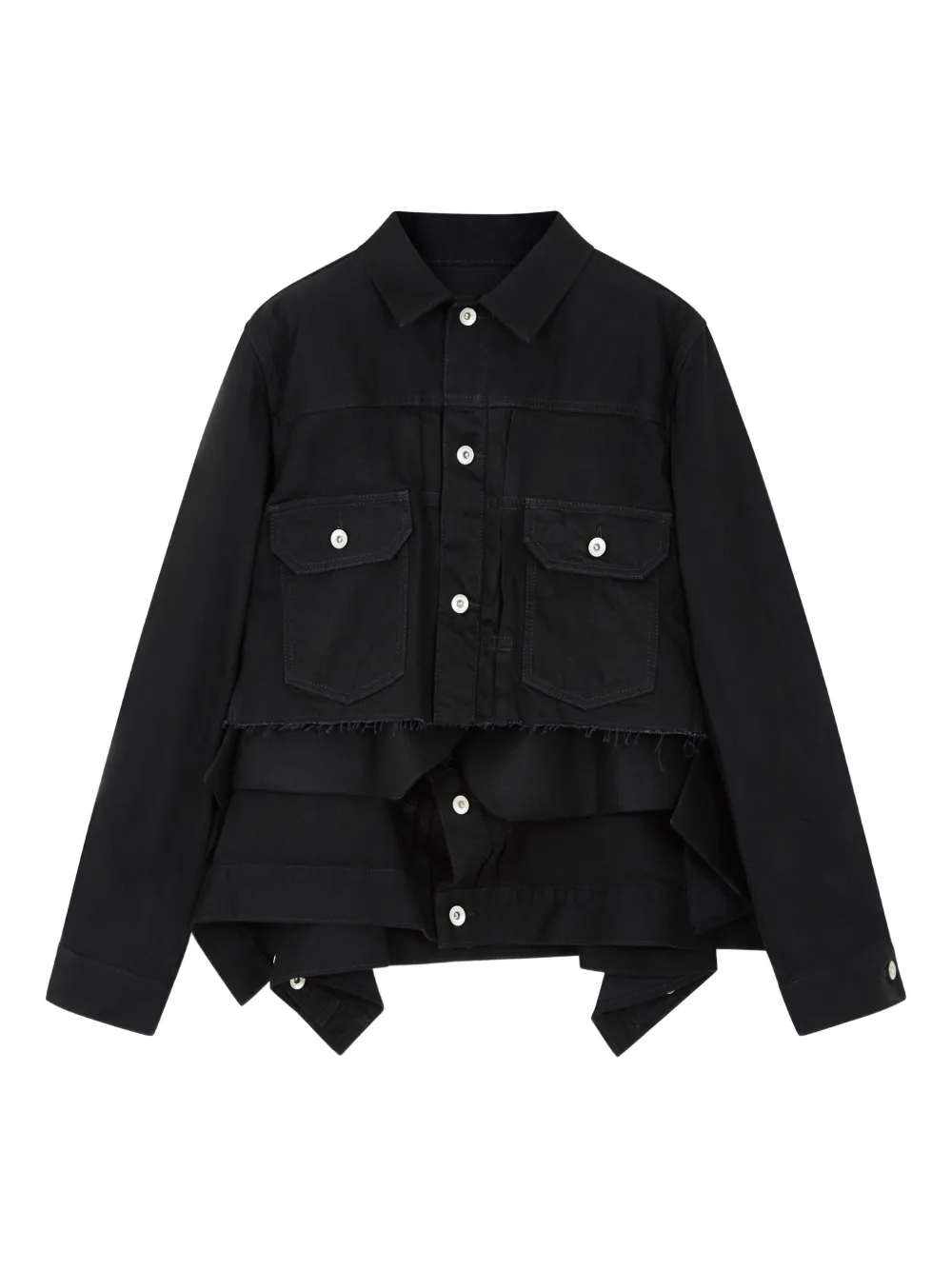 sacai デニムジャケット - ブラック sacai デニムジャケット - ブラック