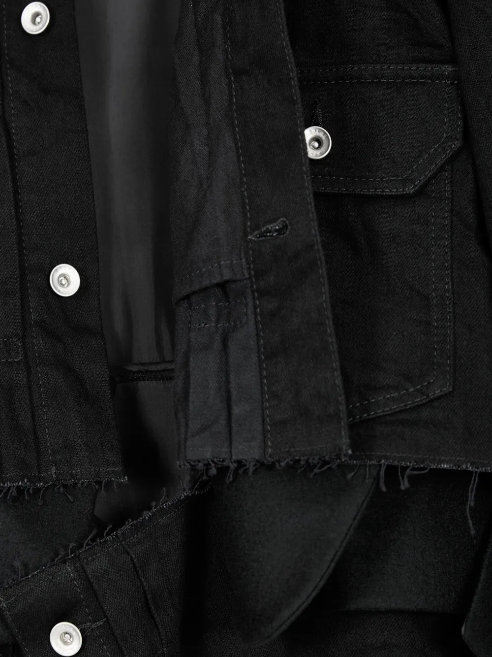 sacai Denim jack Zwart